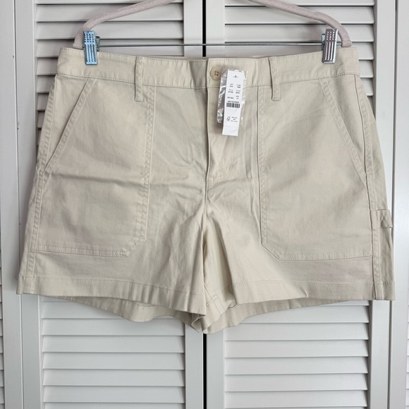 J. Crew Foundry Chino Shorts High Rise Utility Size 14 NEW - Picture 1 of 6